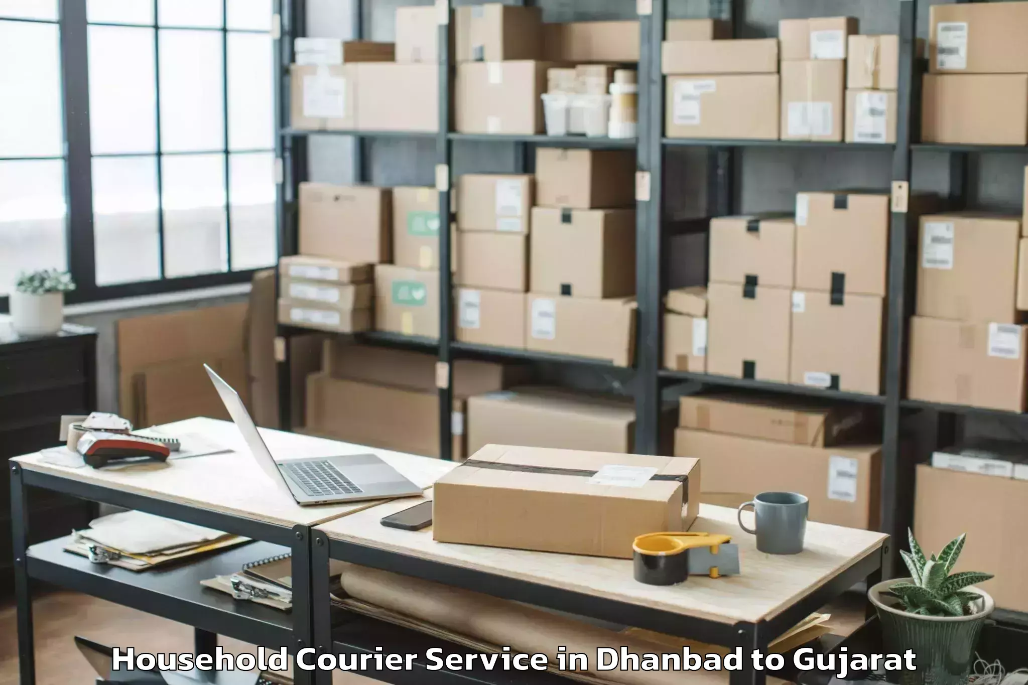 Professional Dhanbad to Keshod Household Courier